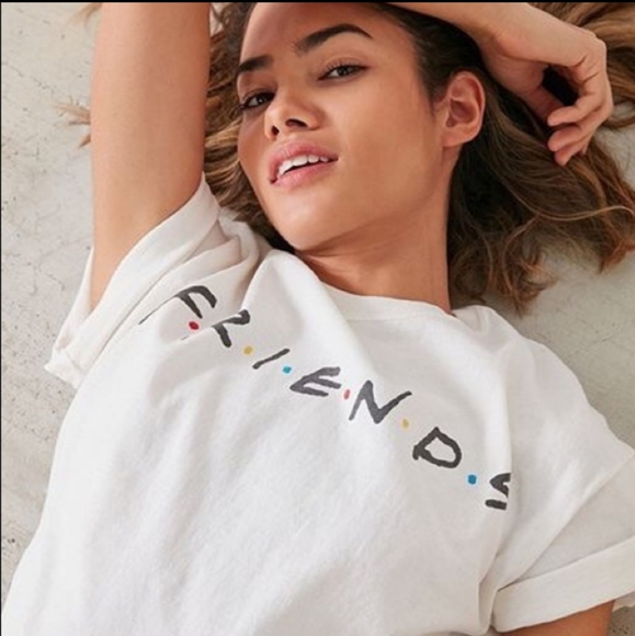 Plus size too! FRIENDS letter graphic tee shirt - Picture 2 of 6